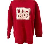 Guess Vintage Red Holiday Graphic Pullover Sweatshirt One Size Photo 6
