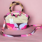 Trina Turk NWT  Crossbody Rainbow Petals Purse Natural Pink Photo 2