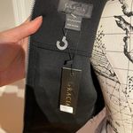 Gracia NWT Textured Fringe Shiny Fuzzy Teddy Crop Top Zip full back short sleeve crew Blouse Rave Designer Luxury Photo 4