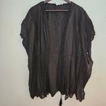 Bleu Rod Beattie Swim Coverup Black Short Sleeve Neutral Casual Vacation Beach Photo 0