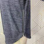 Vince Textured Terry Raglan Side Zipper Sweatshirt Heather Black Gray Size XS Photo 8