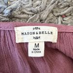 Mason & Belle Mauve  Button Down Blouse Size M EUC Photo 2