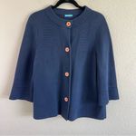 J. McLaughlin  Women’s Navy Cotton Blend Button Down Cardigan Photo 0