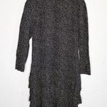 Escada by Margaret Ley Wool Vintage 80s Drop Waist Pleated Dress Black Size 10 Photo 0