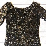 Black/silver sequin pencil dress NWT Black Size 4 Photo 1