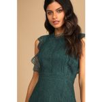 Lulus  My Sweetheart Dark Teal Green Lace Mini Dress Party Cocktail Size XS Photo 2