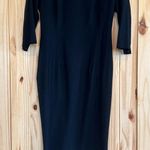 Luca Venturini Made in Italy Elegant Timeless Black Dress size US8/Eur44 Photo 11