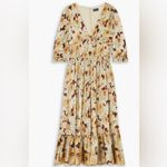 Ralph Lauren Polo Floral Print Pleated Satin V-neck plisse midi Dress 2 $698 Photo 3
