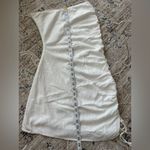 Sky To Moon Women's White‎ Strapless Mini Dress Ruched Side Size Medium White Photo 7