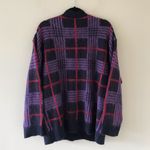 Daydreamer  Plaid Wool Blend Oversized Cardigan Sweater Photo 6