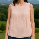 Calvin Klein Women's Pleated Cream Top Photo 1