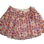 Aerie  Chiffon Ruffle Wrap Mini Micro Skirt | Vibrant Floral | XL Photo 1