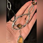 Chico's  Silvertone Link Statement Necklace Photo 2