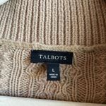 Talbots Tan Cable Knit Cardigan Sweater Photo 3