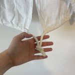 Tempo Paris Jacket Womens Small Medium White Linen Hooded Button Front Italy Photo 10