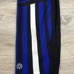 Athleta Black with Red, White & Blue Stripes Cropped Leggings Size XS Photo 3