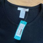 Stitch Fix NWT  Black Design Store Woven Sleeve Knit Top Smocked Sleeves XL Photo 7