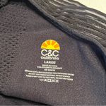 C&C California  Womens Size Large Black Sports Bra Nylon Spandex Athletic Workout Photo 1