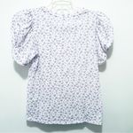 Goldie  Lewinter Slub Ditsy‎ Mutton Puff Sleeve Knot Tee XS NWT Photo 2