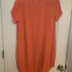 Anthropologie Cloth & Stone Coral V-Neck Shift Dress Size M Photo 5
