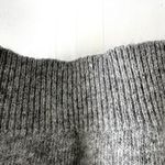 Knitted Top Striped Square Neck Sleeveless Ribbed Hem Stretchy Gray Black XL Photo 2