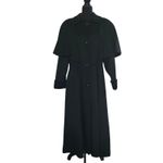 Vintage Forstmann Black Merino Wool Cape Collar Embroidered Velvet Princess Coat Size undefined Photo 2
