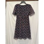 Madewell  Orchard Flutter-Sleeve Dress Floral Mix Navy Blue Pink Size 0‎ Boho Photo 3