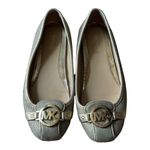 Michael Kors Fulton Leather Bling Metallic Gold Flats Shoes size 7.5 Photo 2