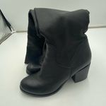 barney's new york Black Soft Leather Pull On Over The Knee Boots Size 40 Photo 7