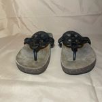 Tory Burch  Miller Cloud Sandals Perfect Black Patent Leather/ Suede Cork Photo 5