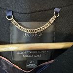 J.Crew Nello Gori Italian Stadium Cloth Villa Cocoon Black Wool Coat Size 2 Tall Photo 4