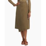 Vince New! Utility Panelled Asymmetric Skirt in Washed Vine Sz 0 $395 Photo 1