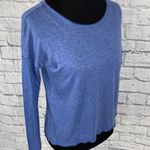 Aerie dropped shoulder scoopneck essential Longsleeve top blue sz XS women Photo 3