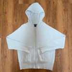 Gap VTG Y2K  Cable Knit Zip Up Hoodie Light Blue Womens XL Hooded Sweater Photo 0