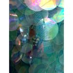 VTG Norma Kamali Iridescent Paillette Dress 1980s Mermaid Glam Disco Era S Green Photo 7