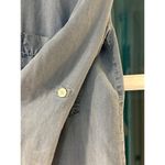 ZARA  WOMAN Premium Denim Collection Denim Military Blue Button Down, Size SMALL Photo 4