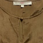 What Goes Around Comes Around WGACA Brown Embroidered 100% Silk Crew Neck Long Sleeved Blouse - Small Women’s Photo 1