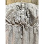 Maurice's Babydoll Cotton Pinstripe Cinch Ruffle XL Tube Top Y2K Retro White Chic Photo 1