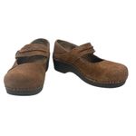 Dansko  Marcelle Mary‎ Jane Clog Shoes Suede Tan Brown Size 40 US 9.5 10 Photo 2