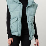 OOFWear Vest Womens 46 Medium‎ 8 Blue Puffy Quilted Insulated Oversized Photo 0