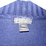 J.Crew Collection Navy Wool Shawl Popover Side Gold Zip Sweater Medium F5369 Photo 7