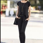 CAbi  Style #5232 Loden Black‎ Playsuit Jersey Knit Open Back Jumpsuit size XS Photo 2