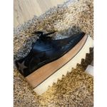 Stella McCartney Stella McCartney Elyse Black Star Platform Oxfords Lace-up Shoe Photo 5