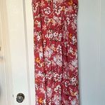 Loft  Pink White Floral Print Maxi Dress with Side Slit Size 0 NWOT Photo 7