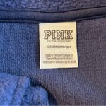 PINK - Victoria's Secret PINK Victoria’s Secret navy reverse fleece cropped polo sweatshirt size XL Photo 4