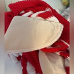 Susan Bristol Vintage 90's Short Sleeve Red White Stripe Sweater Cardigan M Photo 7