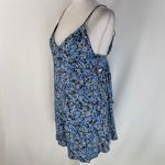 Topshop New Floral Print Tie Back V-Neck Romper Blue Multi Size 4 Photo 12