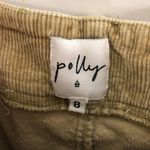 Princess Polly Womens Corduroy Pants Belted Fringe High Rise Beige 8 Photo 2