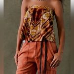 Free People floral earth tones bohemian top Sz L Photo 1