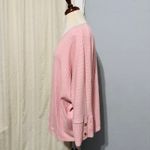 Retrology Pink Ribbed Knit Oversized Batwing Dolman Sleeve Top Women 2X Photo 3